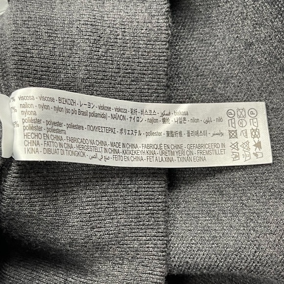 Zara Pants Womens Large Grey Sweatpants Cuffed Joggers Pockets Viscose Tie Waist - Picture 9 of 10